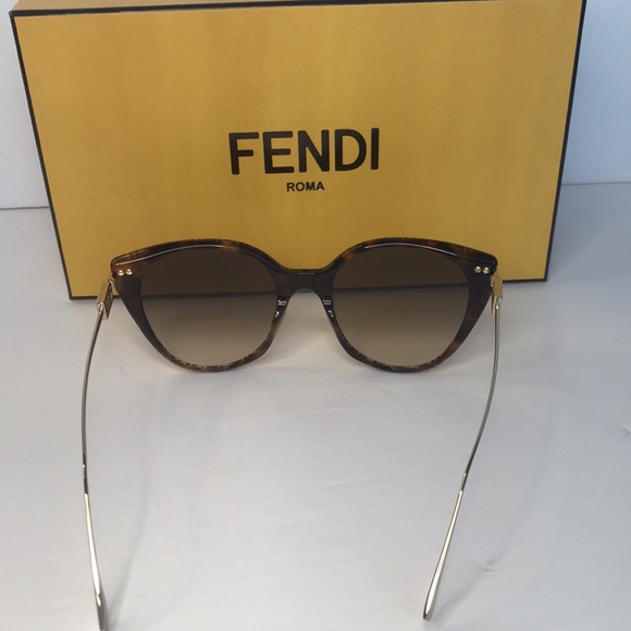 NEW FENDI FE40047I 55F WOMEN’S SUNGLASSES FENDI FE 40047I BROWN EYEWEAR FENDI - Picture 8 of 16
